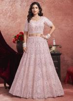 Premium Net Baby Pink Bridal Wear Hand Work Lehenga Choli